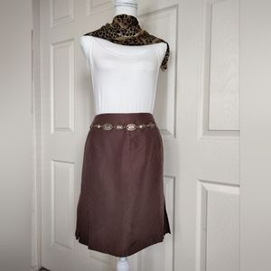 Sunny Leigh silk pleated skirt